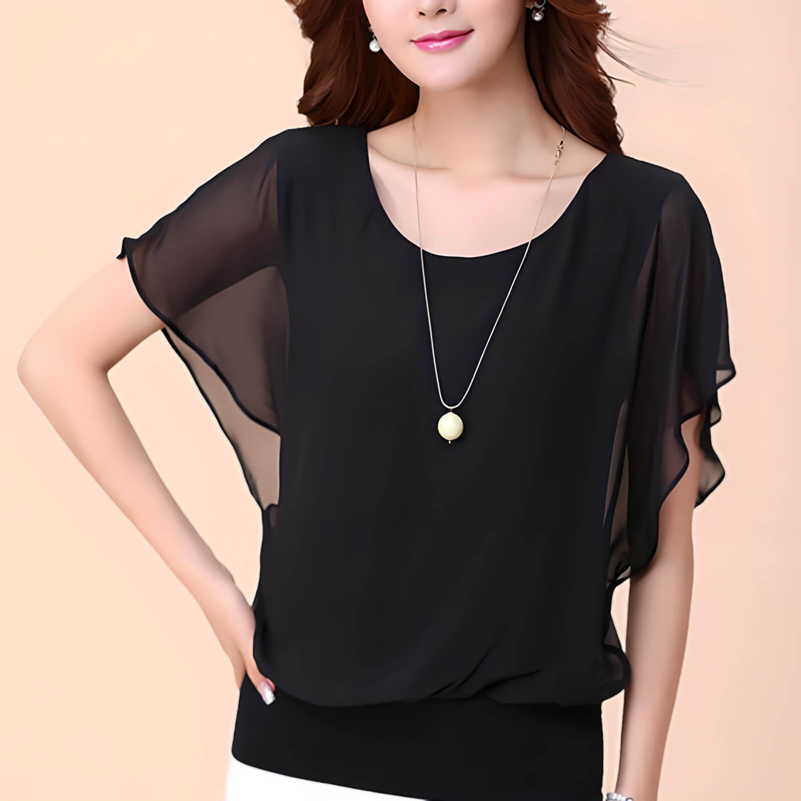 Blouse en Chiffon Nemélia