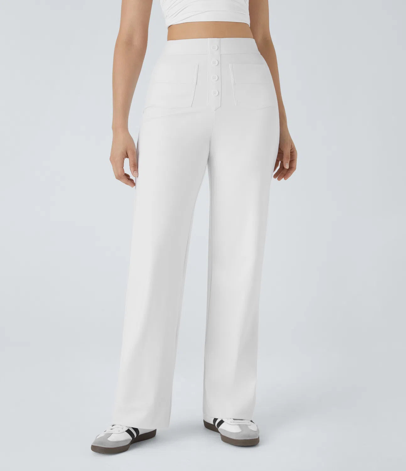 Chic High-Waisted und Elastische Hose