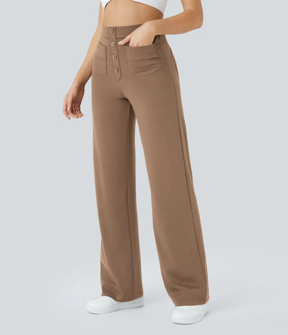 Chic High-Waisted und Elastische Hose