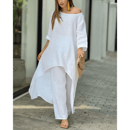 Ensemble Long en Lin pour Femme Friselle