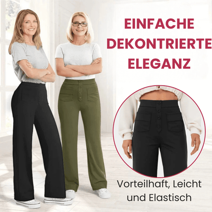 Chic High-Waisted und Elastische Hose