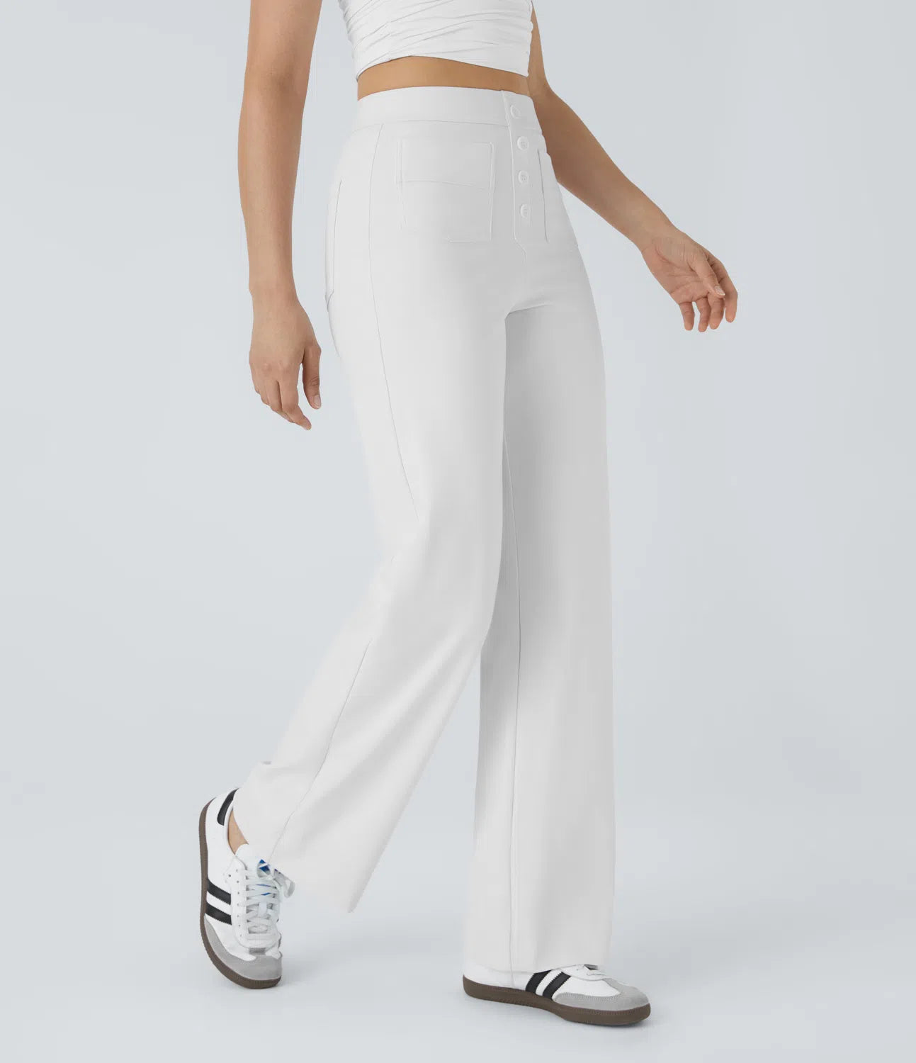 Chic High-Waisted und Elastische Hose