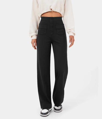 Chic High-Waisted und Elastische Hose