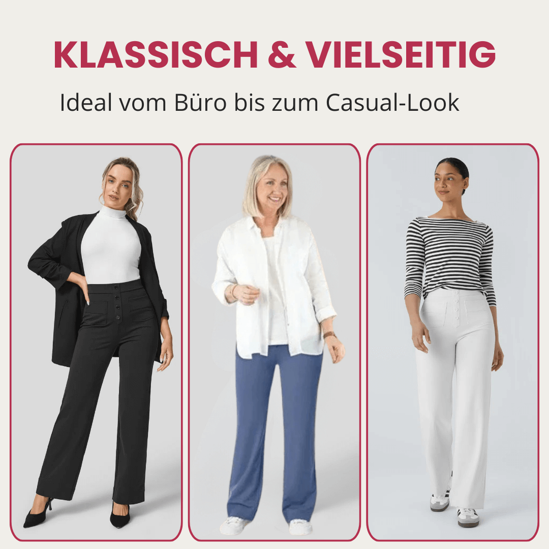 Chic High-Waisted und Elastische Hose