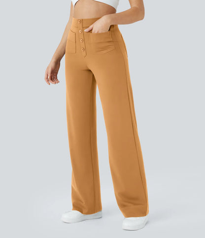 Chic High-Waisted und Elastische Hose