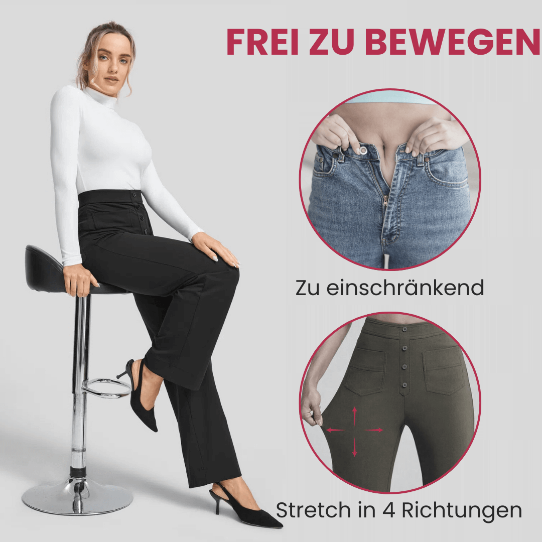 Chic High-Waisted und Elastische Hose