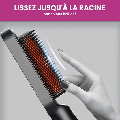 Brosse Lissante PRO 5 en 1 - Lisse, Sèche, Hydrate, Coiffe et Anti-Frizz