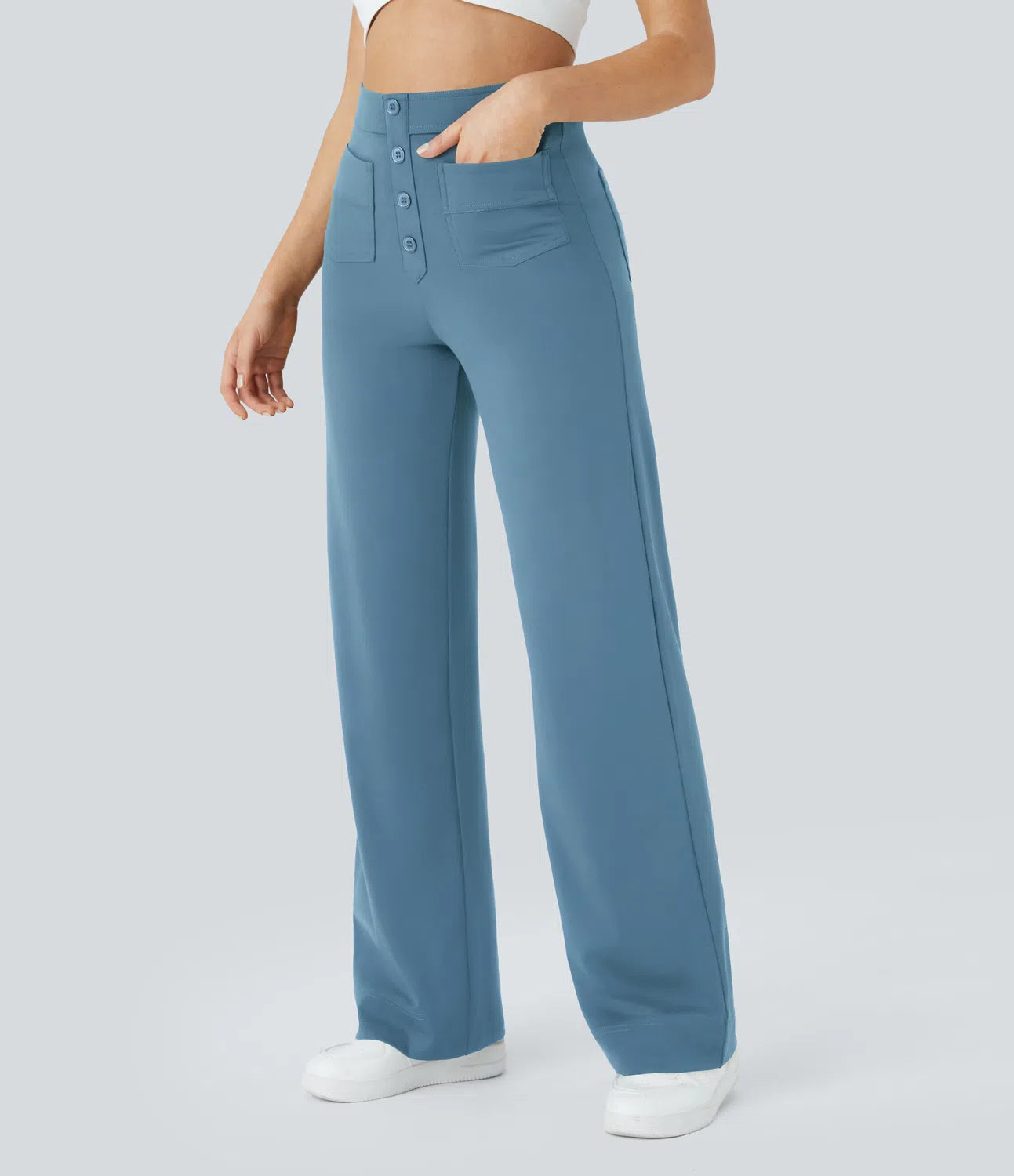 Chic High-Waisted und Elastische Hose