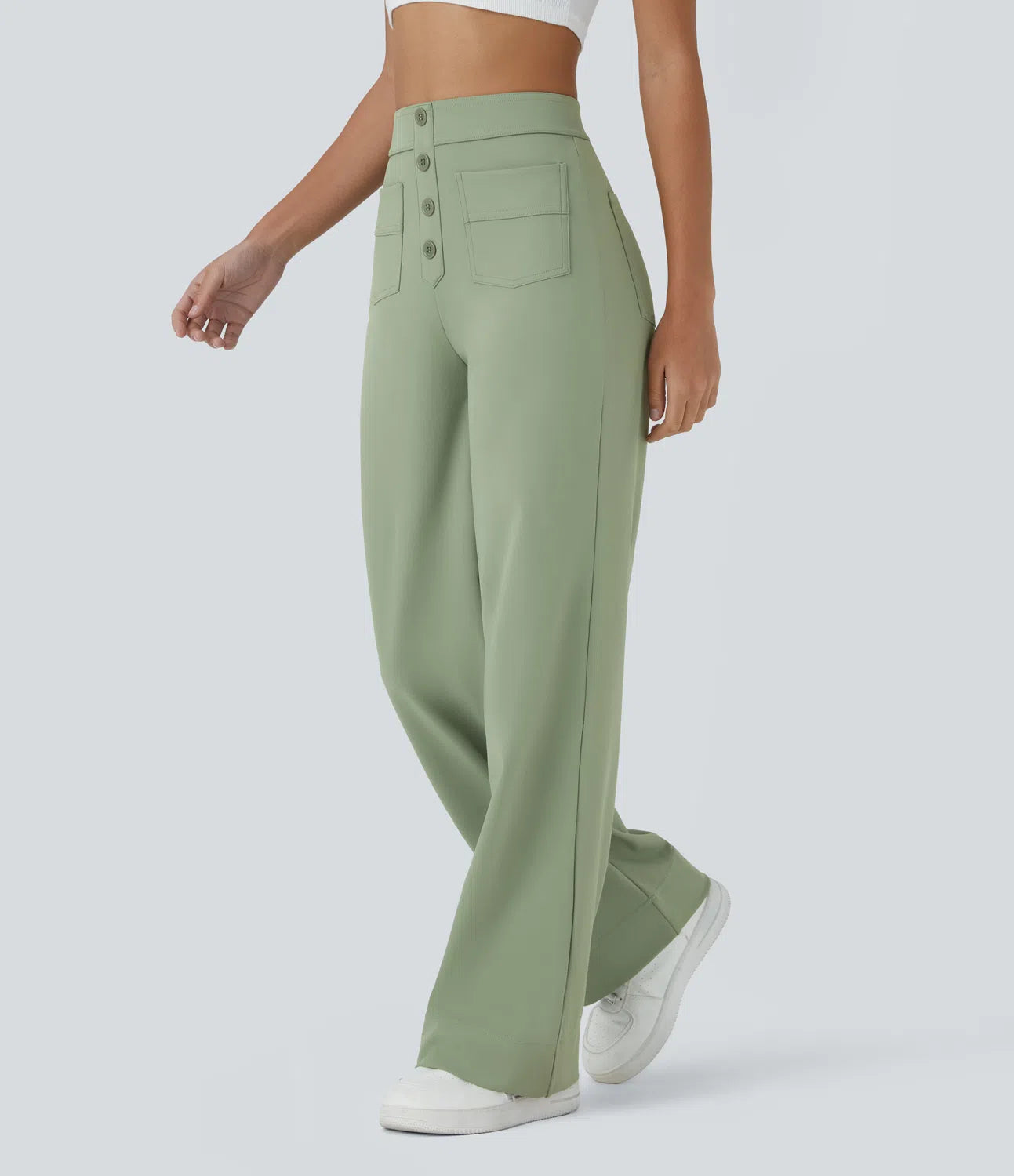 Chic High-Waisted und Elastische Hose