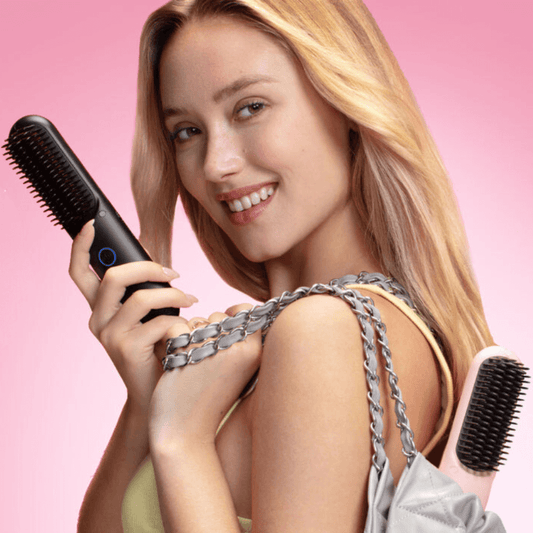 GlamWave Brosse Lissante Portable et Rechargeable