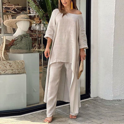 Ensemble Long en Lin pour Femme Friselle