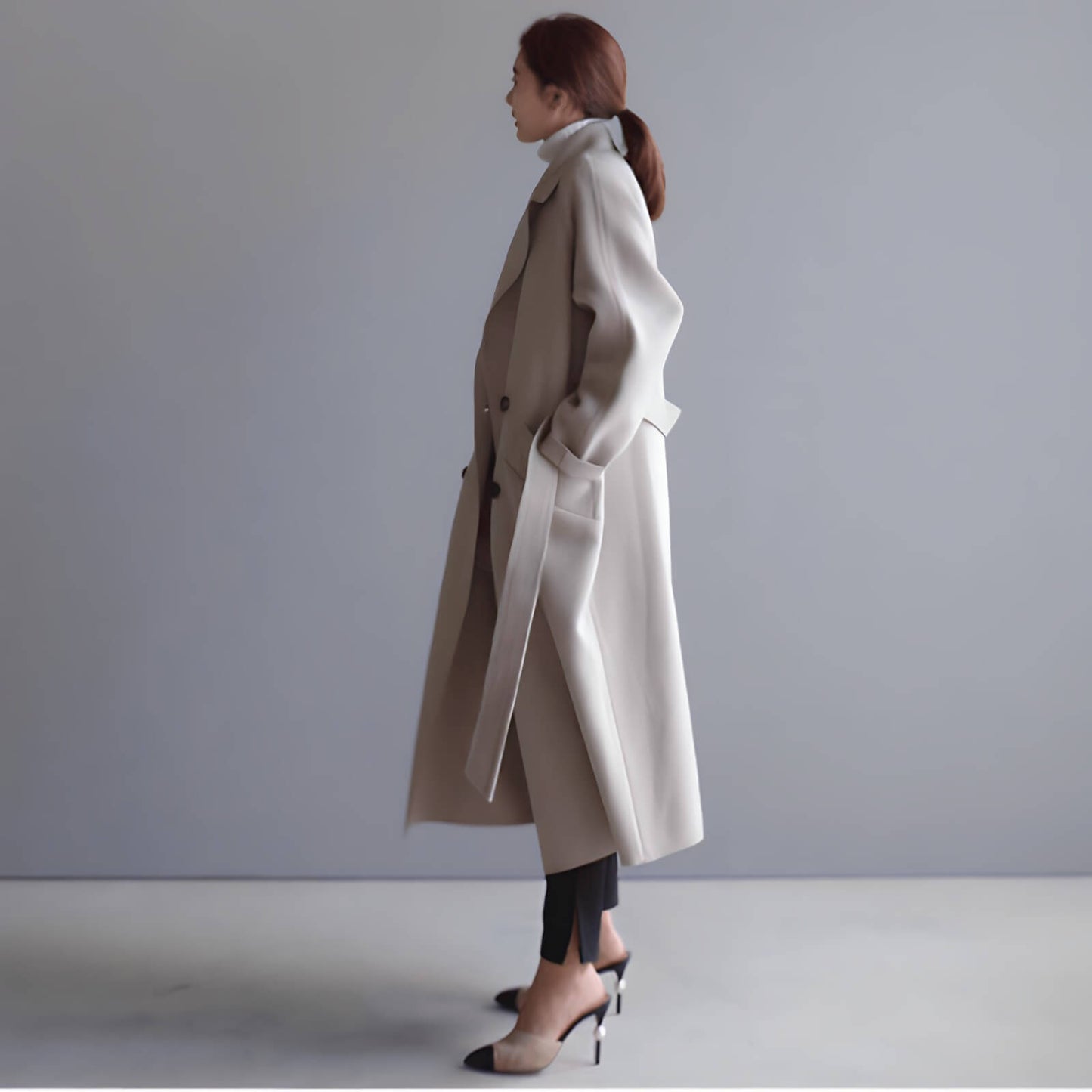 Manteau Long en Laine Foulée Ribera