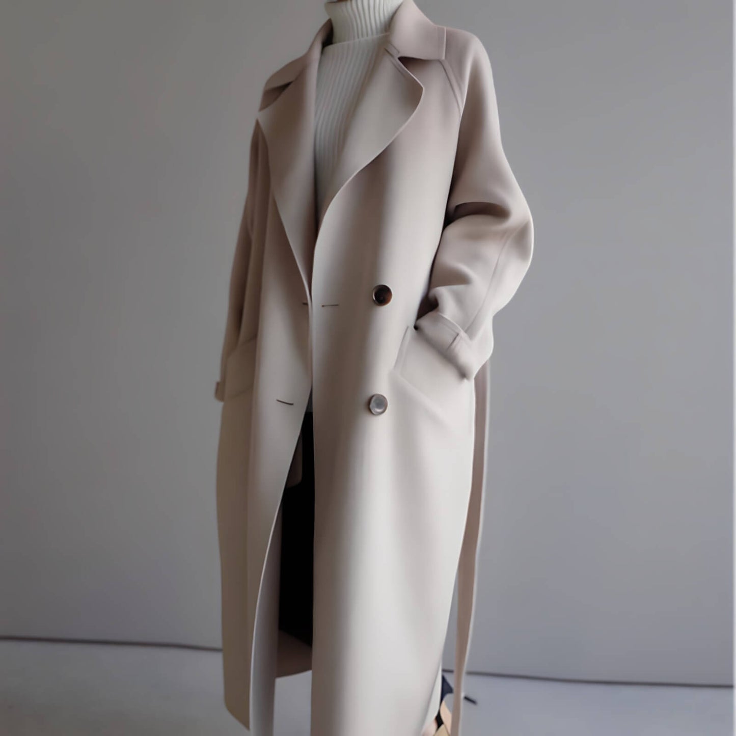 Manteau Long en Laine Foulée Ribera